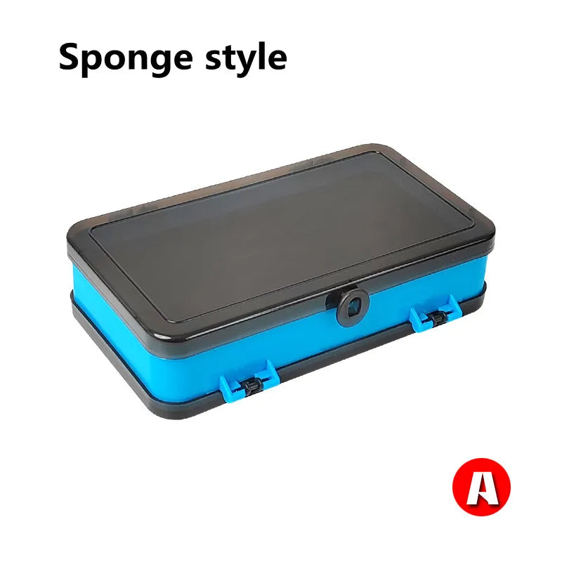 New Fishing Box Double Sided Portable Sponge Pad Fly Lures Container Jig Head Hook Storage Bait Case Carp Accessories Box Tackle