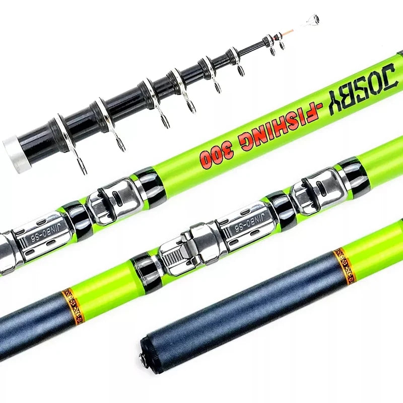 Carbon Fiber Spinning Fishing Rod Telescopic Mini Pole 3M 2.7M 2.4M 2.1M 1.8M 1.5M Fish Gear Tackle High Quality