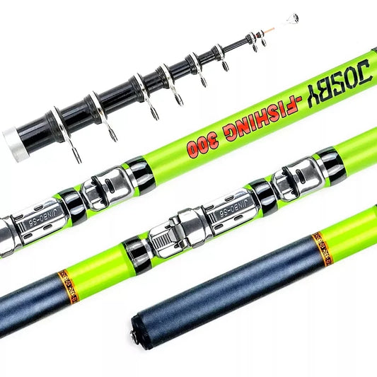 Carbon Fiber Spinning Fishing Rod Telescopic Mini Pole 3M 2.7M 2.4M 2.1M 1.8M 1.5M Fish Gear Tackle High Quality