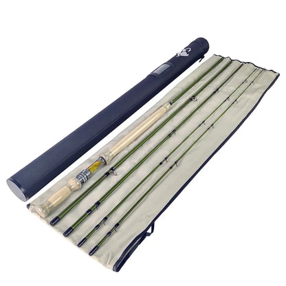 11 foot 6 inch switch fly rod, 4-piece fast action graphite for spey and single hand casting.