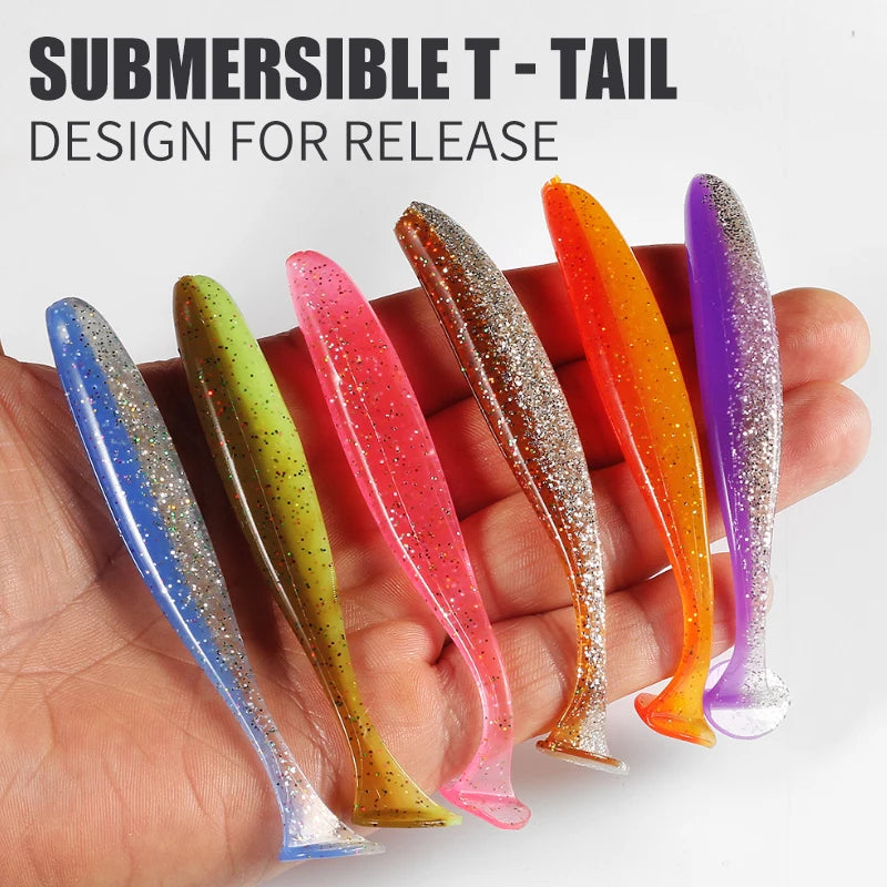 2021  Shiner 50Mm 75Mm 100Mm Fishing Lures Soft Artificial Bait Easy for Hooking up Big Pike