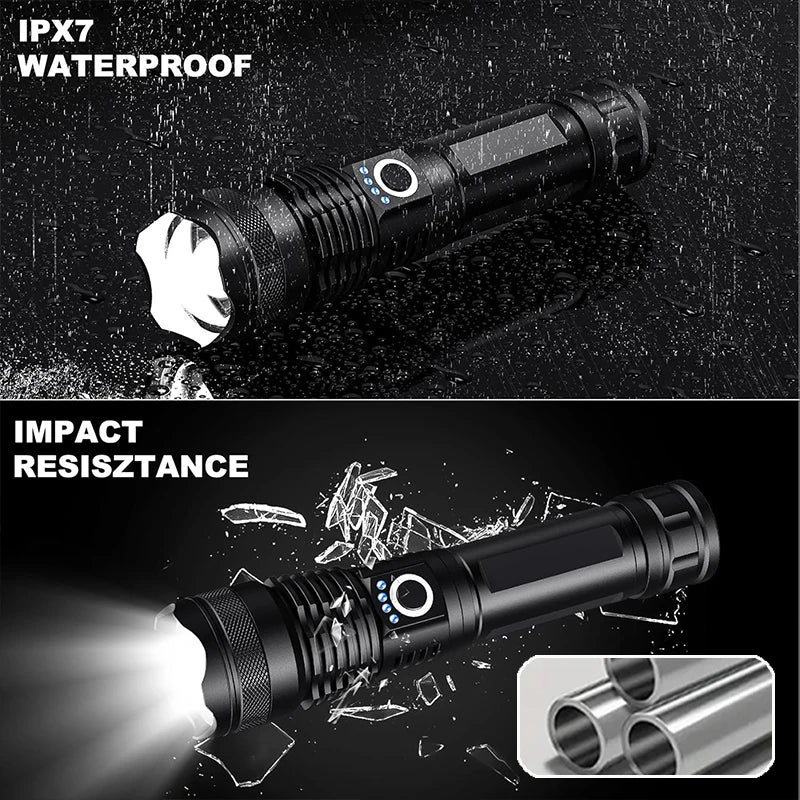 Rechargeable LED Tactical Flashlight | Zoom Torch
