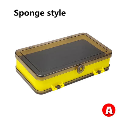 New Fishing Box Double Sided Portable Sponge Pad Fly Lures Container Jig Head Hook Storage Bait Case Carp Accessories Box Tackle