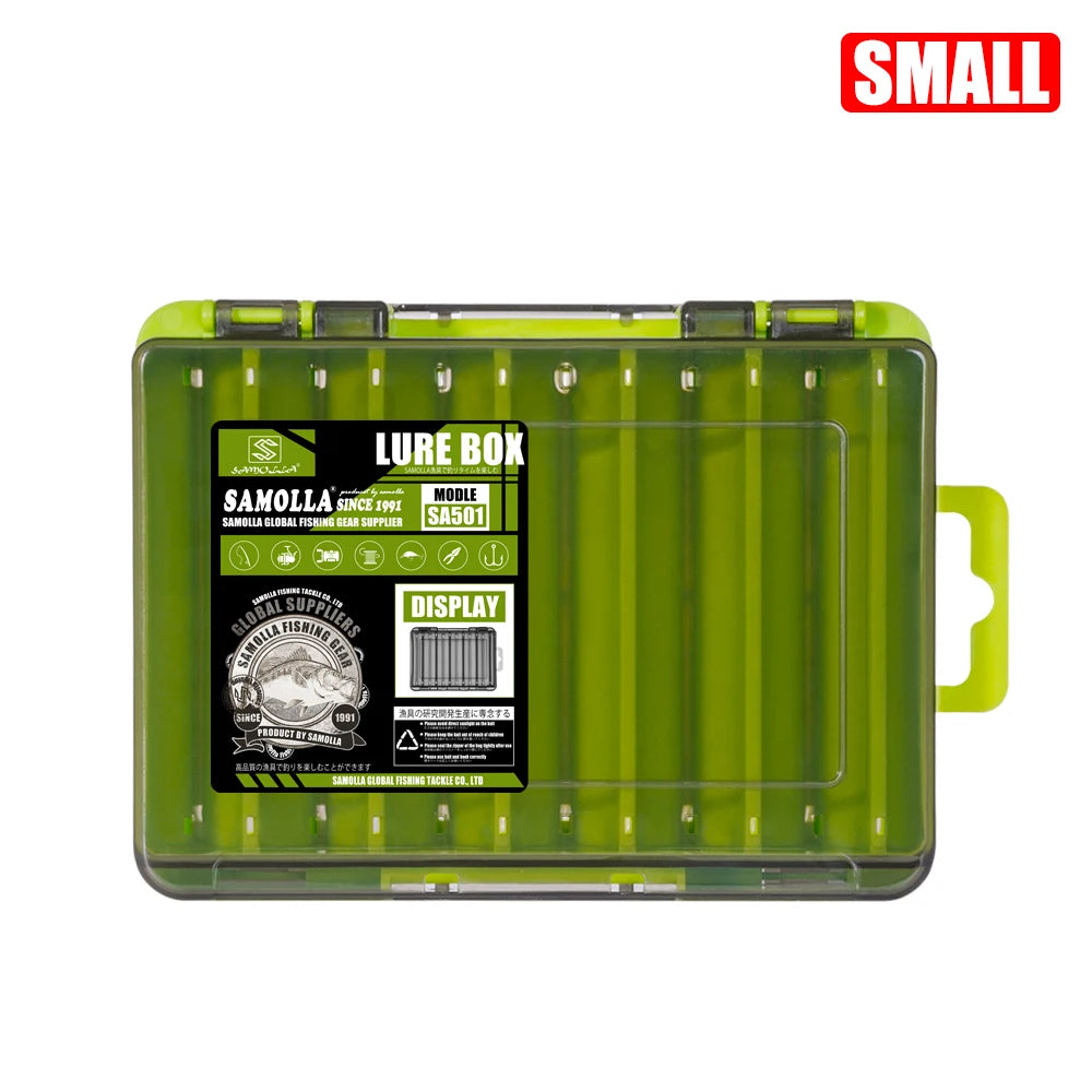 Double-Sided Compact Tackle Box - Streamline Fishing with Durable, Versatile Organizer for Lures, Hooks, Baits