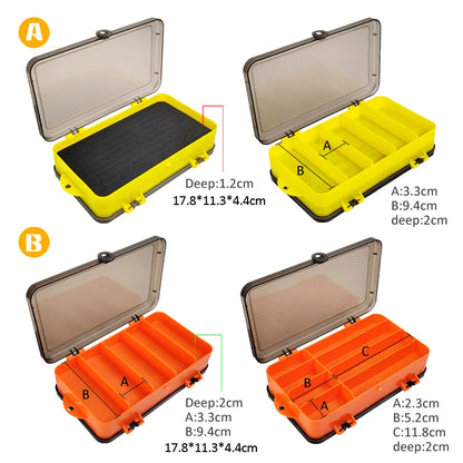 New Fishing Box Double Sided Portable Sponge Pad Fly Lures Container Jig Head Hook Storage Bait Case Carp Accessories Box Tackle