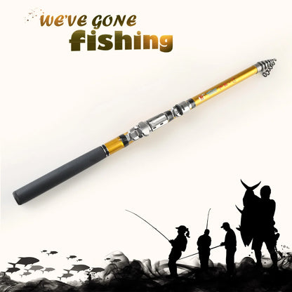 Carbon Telescopic Fishing Rod 1.5M 1.8M 2.1M Travel Raft Rod Pesca Fishing Pole