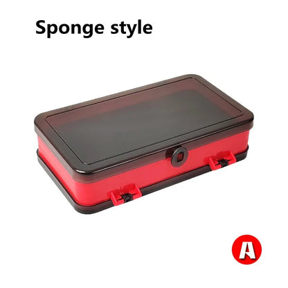 New Fishing Box Double Sided Portable Sponge Pad Fly Lures Container Jig Head Hook Storage Bait Case Carp Accessories Box Tackle