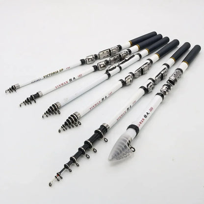 Carbon Fiber Spinning Fishing Rod Telescopic Mini Pole 3M 2.7M 2.4M 2.1M 1.8M 1.5M Fish Gear Tackle High Quality