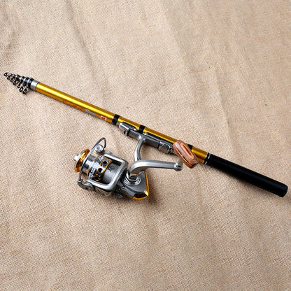 Carbon Telescopic Fishing Rod 1.5M 1.8M 2.1M Travel Raft Rod Pesca Fishing Pole