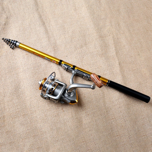 Carbon Telescopic Fishing Rod 1.5M 1.8M 2.1M Travel Raft Rod Pesca Fishing Pole