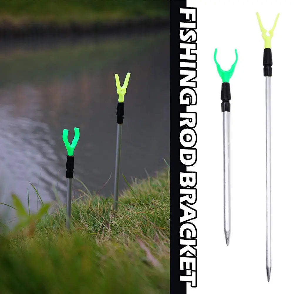 50/80Cm Fishing Bankstick Adjustable Extending Rod Rest Telescopic Fishing Stand Holders Fishing Rod Bracket Fishing Accessories