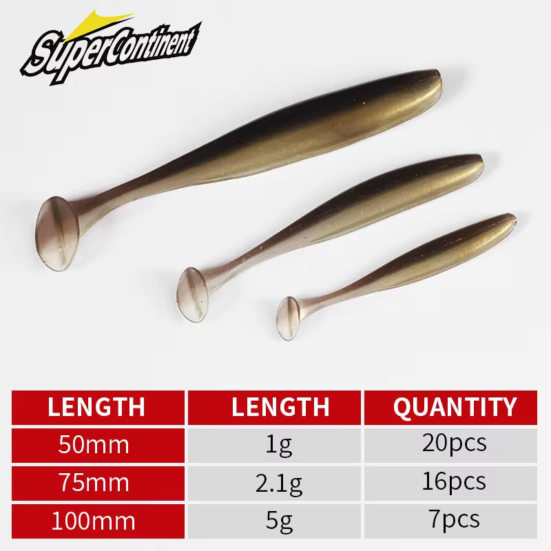 2021  Shiner 50Mm 75Mm 100Mm Fishing Lures Soft Artificial Bait Easy for Hooking up Big Pike