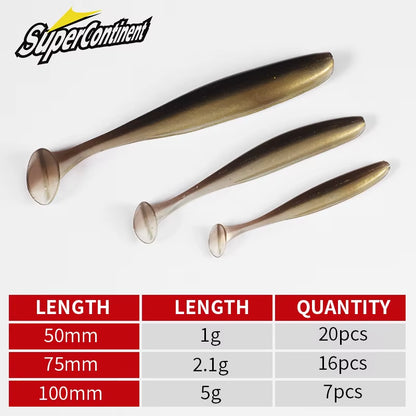 2021  Shiner 50Mm 75Mm 100Mm Fishing Lures Soft Artificial Bait Easy for Hooking up Big Pike