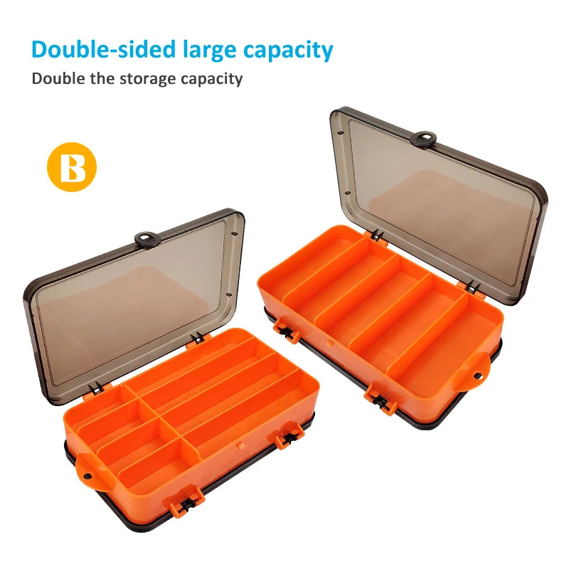 New Fishing Box Double Sided Portable Sponge Pad Fly Lures Container Jig Head Hook Storage Bait Case Carp Accessories Box Tackle