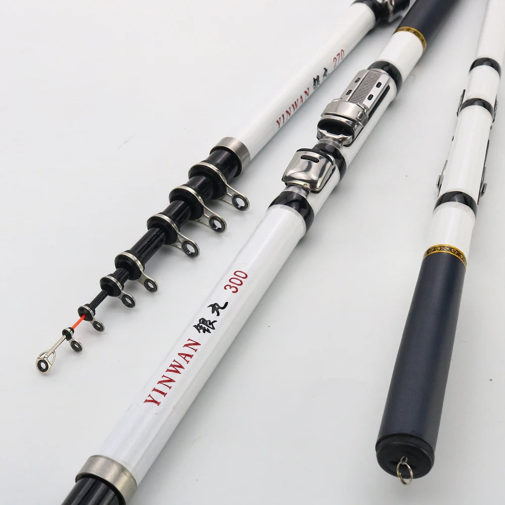 Carbon Fiber Spinning Fishing Rod Telescopic Mini Pole 3M 2.7M 2.4M 2.1M 1.8M 1.5M Fish Gear Tackle High Quality