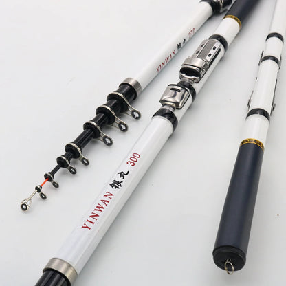Carbon Fiber Spinning Fishing Rod Telescopic Mini Pole 3M 2.7M 2.4M 2.1M 1.8M 1.5M Fish Gear Tackle High Quality