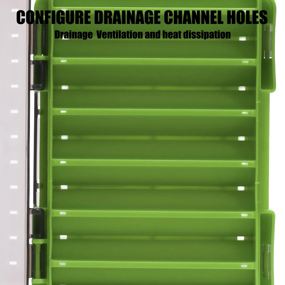 Double-Sided Compact Tackle Box - Streamline Fishing with Durable, Versatile Organizer for Lures, Hooks, Baits